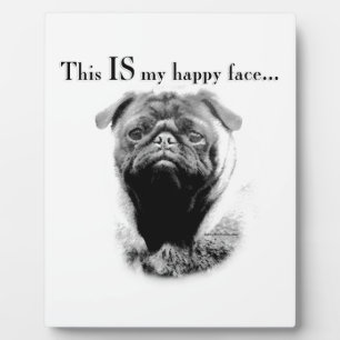 Pug Happy Face Fotoplaat