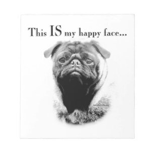 Pug Happy Face Notitieblok