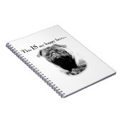 Pug Happy Face Notitieboek (Rechterzijde)