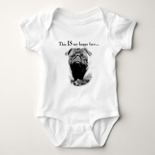 Pug Happy Face Romper (Voorkant)
