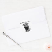 Pug Happy Face Ronde Sticker (Envelop)