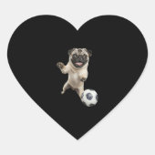 Pug hart sticker (Voorkant)