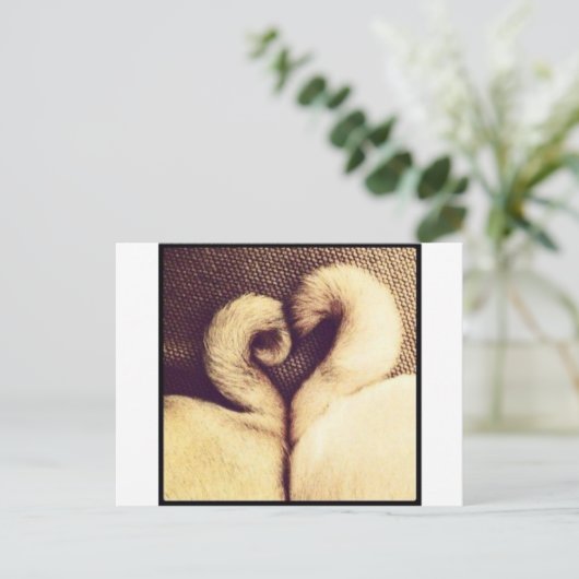Pug-hartdetails Briefkaart (Staand voorkant)