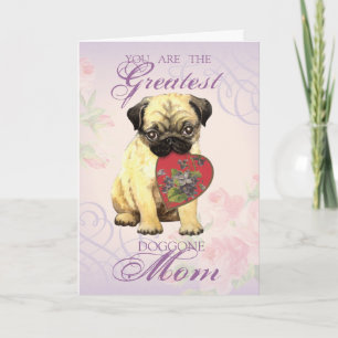 Pug Heart mama Kaart