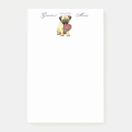 Pug Heart mama Post-it® Notes (Voorkant)