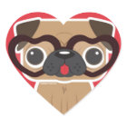 Pug Heart Sticker