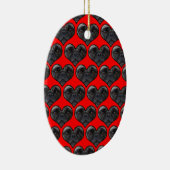 Pug Hearts Keramisch Ornament (Rechts)