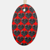 Pug Hearts Keramisch Ornament (Links)