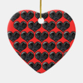 Pug Hearts Keramisch Ornament (Achterkant)