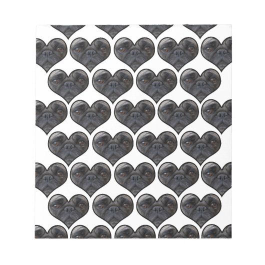 Pug Hearts Notitieblok (Voorkant)
