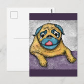 Pug heeft uw lange Briefkaart nodig (Voorkant / Achterkant)