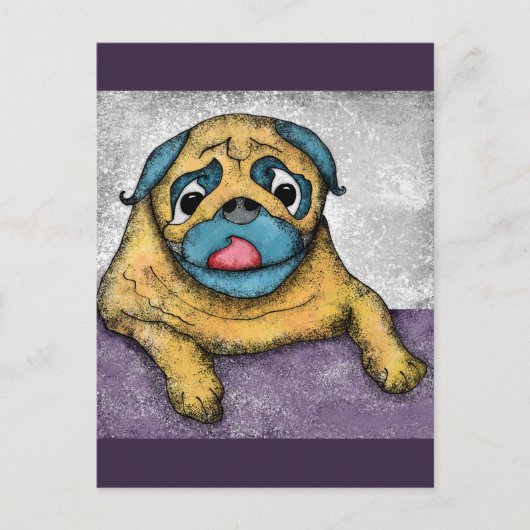 Pug heeft uw lange Briefkaart nodig (Voorkant)
