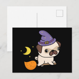 Pug-heks Ansichtkaart Briefkaart