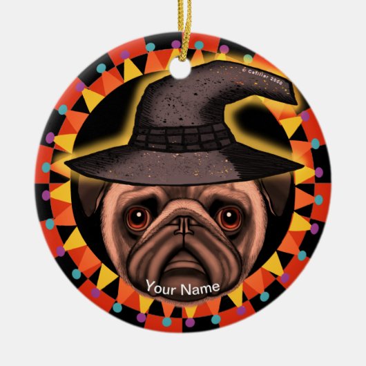Pug Heks ornament (Voorkant)