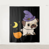 Pug-heks Tapijt Wandkleed (Voorkant)