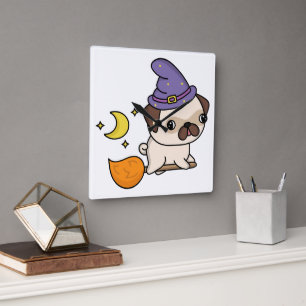 Pug-heks wandklok