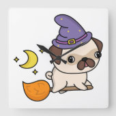 Pug-heks wandklok (Voorkant)