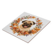 Pug Herbstekrans Tegeltje (Zijkant)