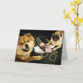 Pug het Wenskaart van de Pook Kaart (Gele Bloem)