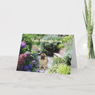Pug het Wenskaart van de Tuin Feestdagen Kaart