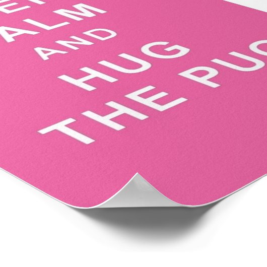 PUG HOG CALM HUG DE GEPUBLICEERDE POSTER BIRTHDAY (Hoek)