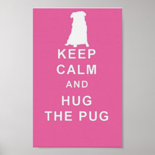 PUG HOG CALM HUG DE GEPUBLICEERDE POSTER BIRTHDAY