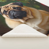 Pug Holiday Sherpa Deken (3/4)