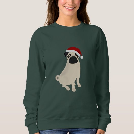 Pug Holiday Sweatshirt (Voorkant)