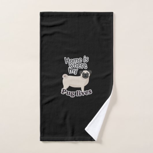 Pug Home Handdoek (Handdoek)