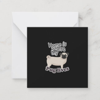 Pug Home Notitiekaartje