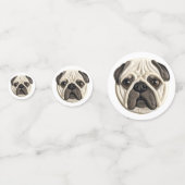 Pug Hond 3D Geïnspireerd Confetti (Achterkanten)