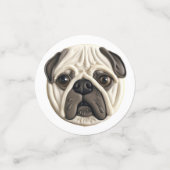 Pug Hond 3D Geïnspireerd Confetti (Kleine voorkant)