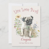 Pug Hond Adoptie, Gotcha Dag Kaart (Voorkant)
