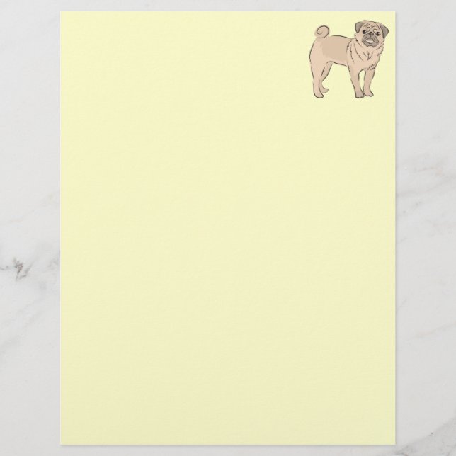 PUG hond alleen staat schattig! (Voorkant)