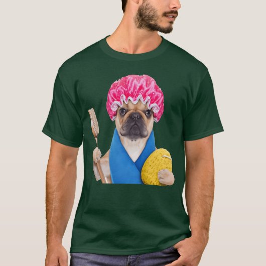 Pug hond baden Dier T-shirt (Voorkant)