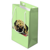 Pug Hond Cadeautas Zak Fun - Uw Kleuren of Tekst (Achterkant Gekanteld)