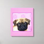 Pug hond canvas afdruk (Voorkant)