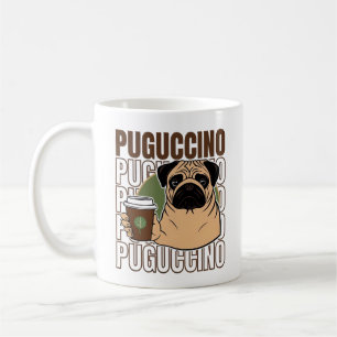 Pug hond cappuccino koffiemok