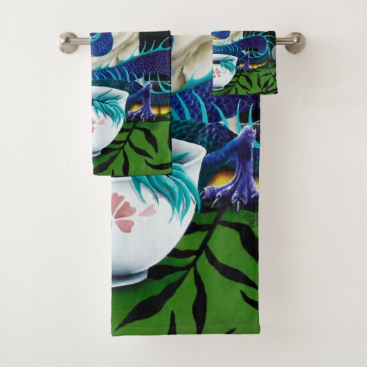 Pug Hond Chinese Draak Bad Handdoek (Insitu)