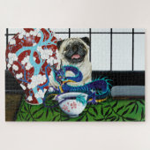 Pug Hond Chinese Draak Legpuzzel (Horizontaal)