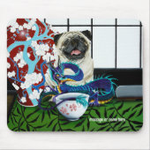 Pug Hond Chinese Draak Muismat (Voorkant)