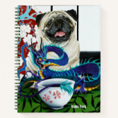 Pug Hond Chinese Draak Notitieboek (Voorkant)