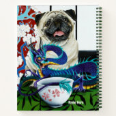 Pug Hond Chinese Draak Notitieboek (Achterkant)
