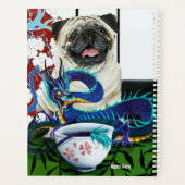 Pug Hond Chinese Draak Planner (Achterkant)