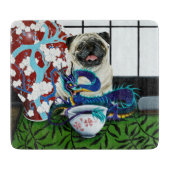 Pug Hond Chinese Draak Snijplank (Voorkant)