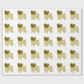 Pug Hond Design Cadeaupapier (Vlak)