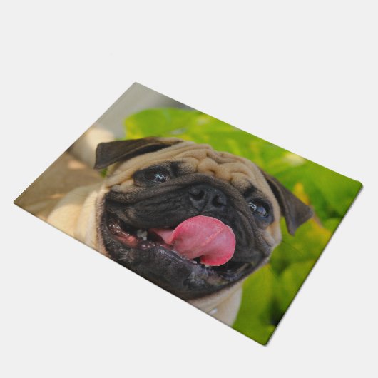 Pug Hond. Deurmat (Schuin)