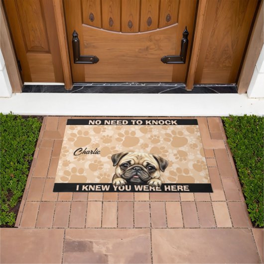 PUG HOND  DEURMAT (Buiten)