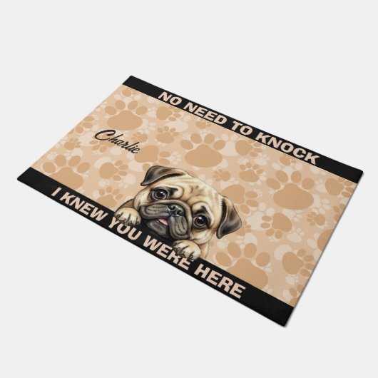 PUG HOND DEURMAT (Schuin)