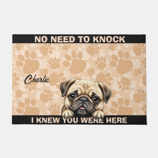 PUG HOND DEURMAT (Voorkant)